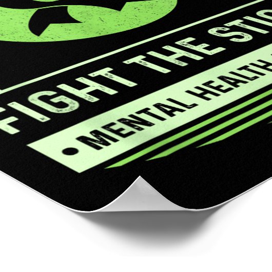 Poster Mois vert de sensibilisation à la santé mentale Lu (Coin)