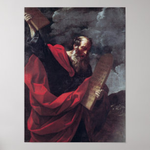 Poster Moïse avec les comprimés de la loi