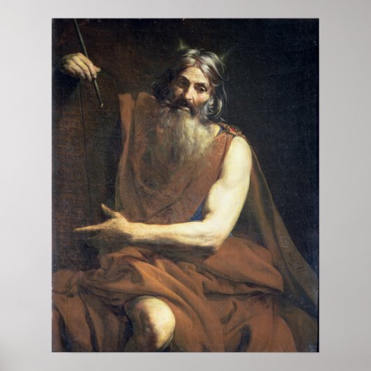 Poster Moïse avec les Tablettes de la Loi, c.1627-32 (Devant)