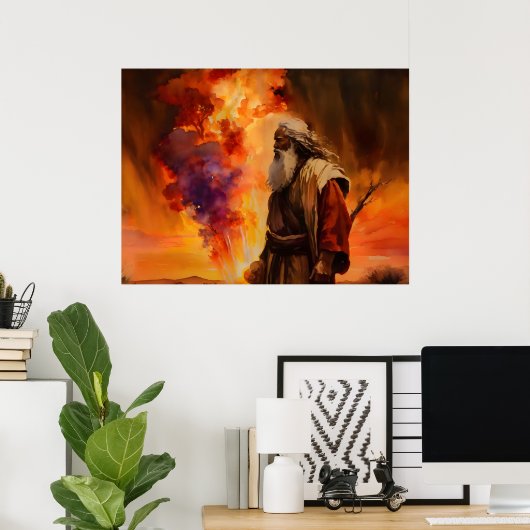 Poster Moïse Et Bush En Plein Essor (Bureau à domicile)