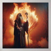 Poster Moïse et la Bible chrétienne de Bush en feu (Devant)