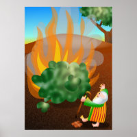 Moïse et l'histoire de la Bible Bush brûlante