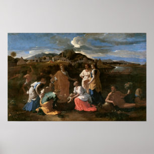 Poster Moïse Secouru de l'Eau, 1647