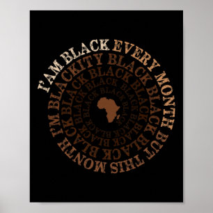 Poster Moisi Noir Noir Mois de l'Histoire des Noirs Céléb