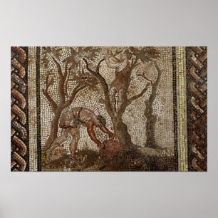 Poster Moissonnant des raisins, de Saint-Romain-en-Gallon