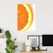 Poster Moitié d'une tranche orange (Bureau à domicile)