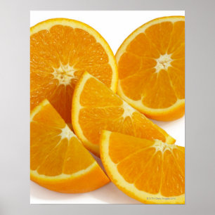 Poster Moitié et quarts de mûres, juteuses, sucrées