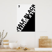 Poster Moitié noir ou moitié blanc ? (Cuisine)