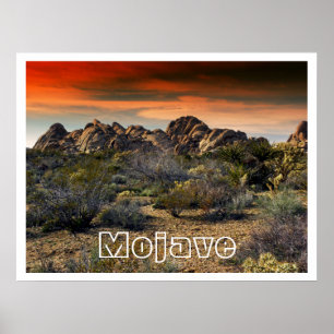 Poster Mojave Desert at Sunset
