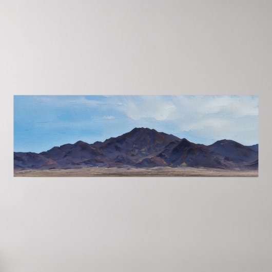 Poster Mojave Valley et Mountain Range Impressionniste Ar (Devant)