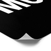 Poster Mole-Cool Funny Molecule Pun Dark BG (Coin)