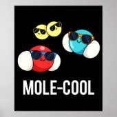 Poster Mole-Cool Funny Molecule Pun Dark BG (Devant)