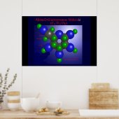Poster Molécule Alpha-D-Glucopyranose (impression) (Cuisine)