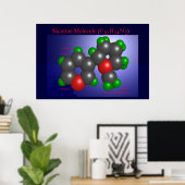 Poster Molécule de nicotine (imprimer) (Bureau à domicile)