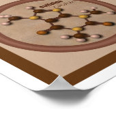 Poster Molécules de café et de chocolat (Coin)