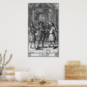 Poster Moliere comme Harpagon, frontispice illustration (Cuisine)