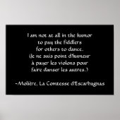 Poster Molière - Payer le Fiddler (Devant)