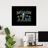 Poster Molon Labe Spartan Warrior 5 étoiles Bleu Jaune (Bureau à domicile)