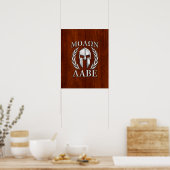 Poster Molon Labe Spartan Warris Laurels Chro Wood Print (Cuisine)