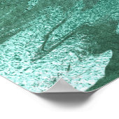 Poster Molten Jade | Marbre de luxe Emerald Green (Coin)