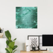 Poster Molten Jade | Marbre de luxe Emerald Green (Bureau à domicile)