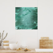 Poster Molten Jade | Marbre de luxe Emerald Green (Cuisine)