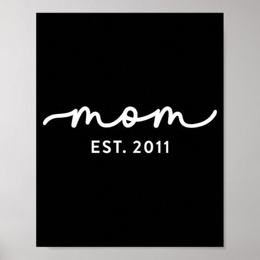 Poster Mom Est 2011 Mom D Mother’s Day Ized  (Devant)