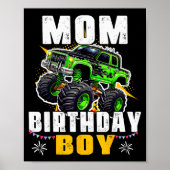 Poster Mom Of The Birthday Boy Monster Truck Family Match (Devant)