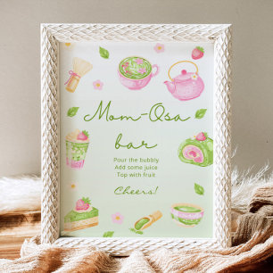 Poster Mom-Osa Bar Matcha Tea Baby Shower Rose