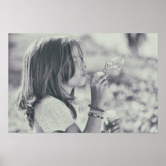 Poster Moment Dandelion Dreamy - noir & blanc (Devant)
