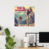 Poster Moment de le lâcher en vélo (Bureau à domicile)