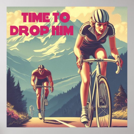 Poster Moment de le lâcher en vélo (Devant)