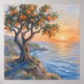 Poster Moment Orange - Scène de style impressionniste pas (Devant)
