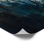 Poster Moments sereins : Style Abstrait d'huile inspiré d (Coin)