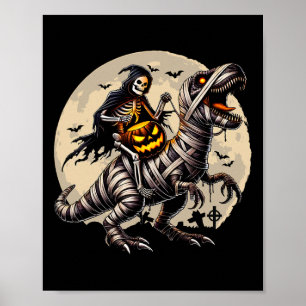Poster Momie de squelette à cheval Dinosaure T Rex Citrou