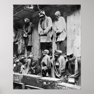 Poster momies de catacombes à Palerme, Italie