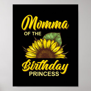 Poster Momma De L'Anniversaire Fille Tournesol Correspond