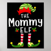 Poster Mommy Christmas Elf Matching Pajama X-mas Party (Devant)