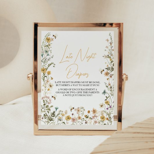 Poster Mommy to Bee Fleur sauvage Late Night Diapos