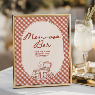 Poster Momosa Bar Baby Q BBQ Couples Baby Shower