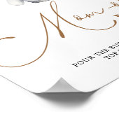 Poster Momosa Bar Boho Baby shower de Noël (Coin)