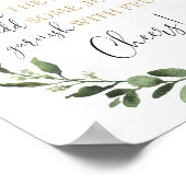 Poster Momosa bar chute citrouille verdure baby shower or (Coin)