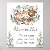 Poster Momosa Bar Eucalyptus Bois Bébé Animaux (Devant)