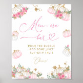 Poster Momosa Bar Floral Rose citrouille (Devant)