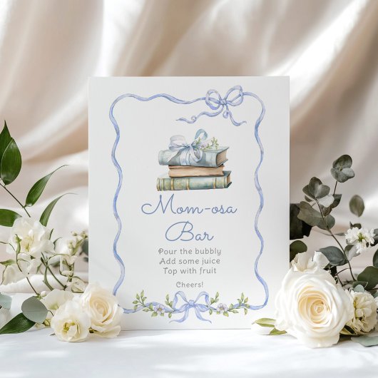 Poster Momosa Bar Nouveau chapitre Blue bow baby boy show