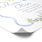 Poster Momosa Bar Silly Goose Blue Bow Baby boy shower (Coin)