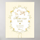 Poster Momosa bar Silly Goose gender neutral gingham (Devant)