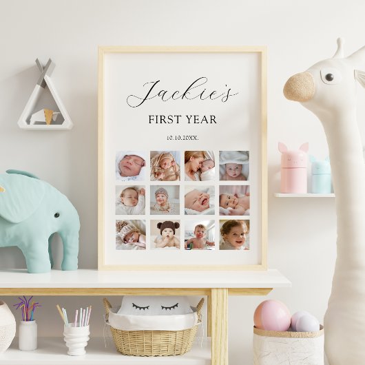 Poster Mon 1er anniversaire 1er anniversaire 12 Photo Col