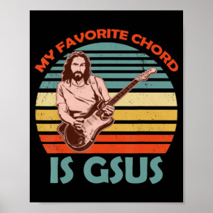 Poster Mon accord préféré est Gsus Jesus Guitarist Guitar