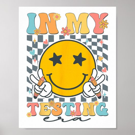 Poster Mon âge de test drôle Super jour de test enseignan (Devant)